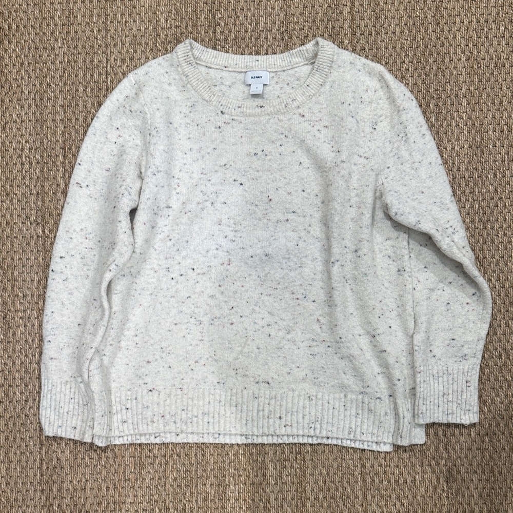 Old Navy Cream Speckled Women's Sweater